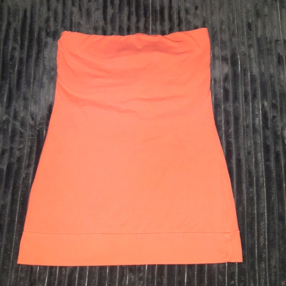 (M)🆕️725 Coral Cotton Bandeau Strapless Tube Top Ptp 12-15"×L18" - Picture 3 of 8